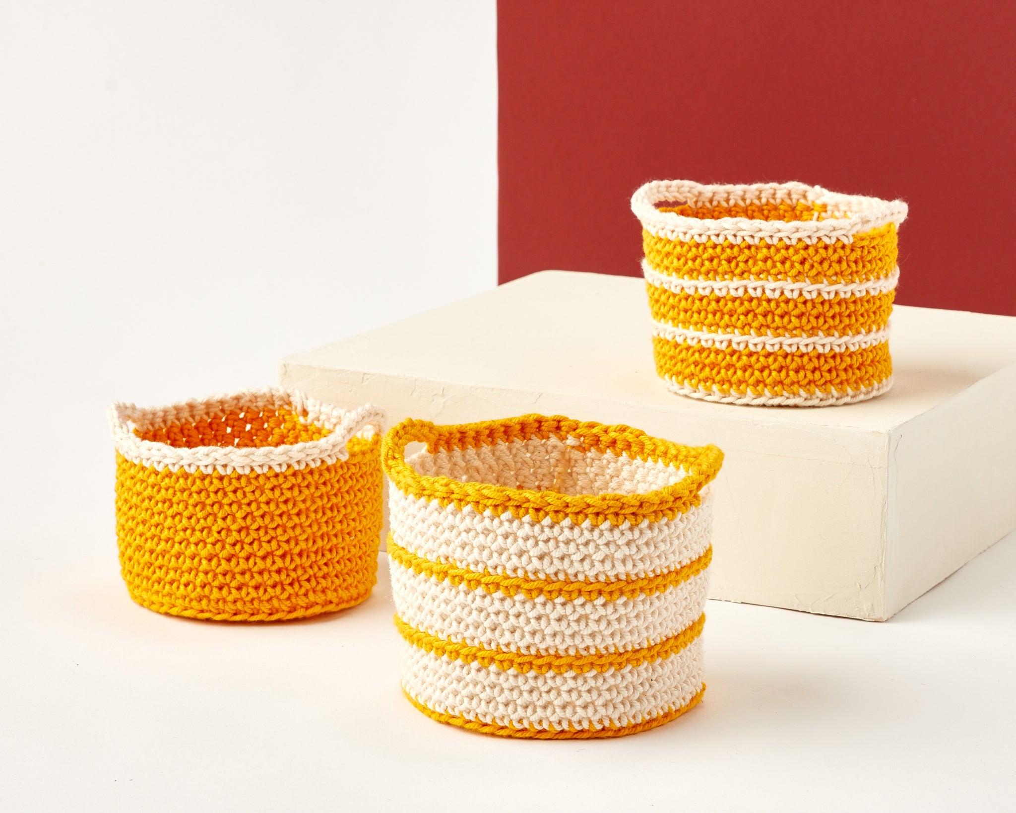 Three Little Baskets Crochet Pattern