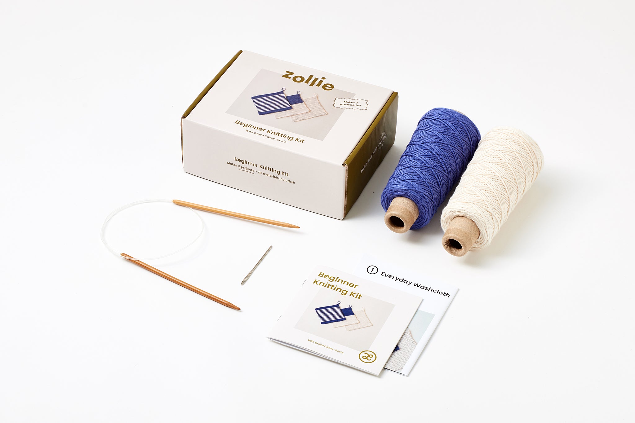 Beginners Knitting Kit Learn how to Knit Everything Included Easy &  Gorgeous !