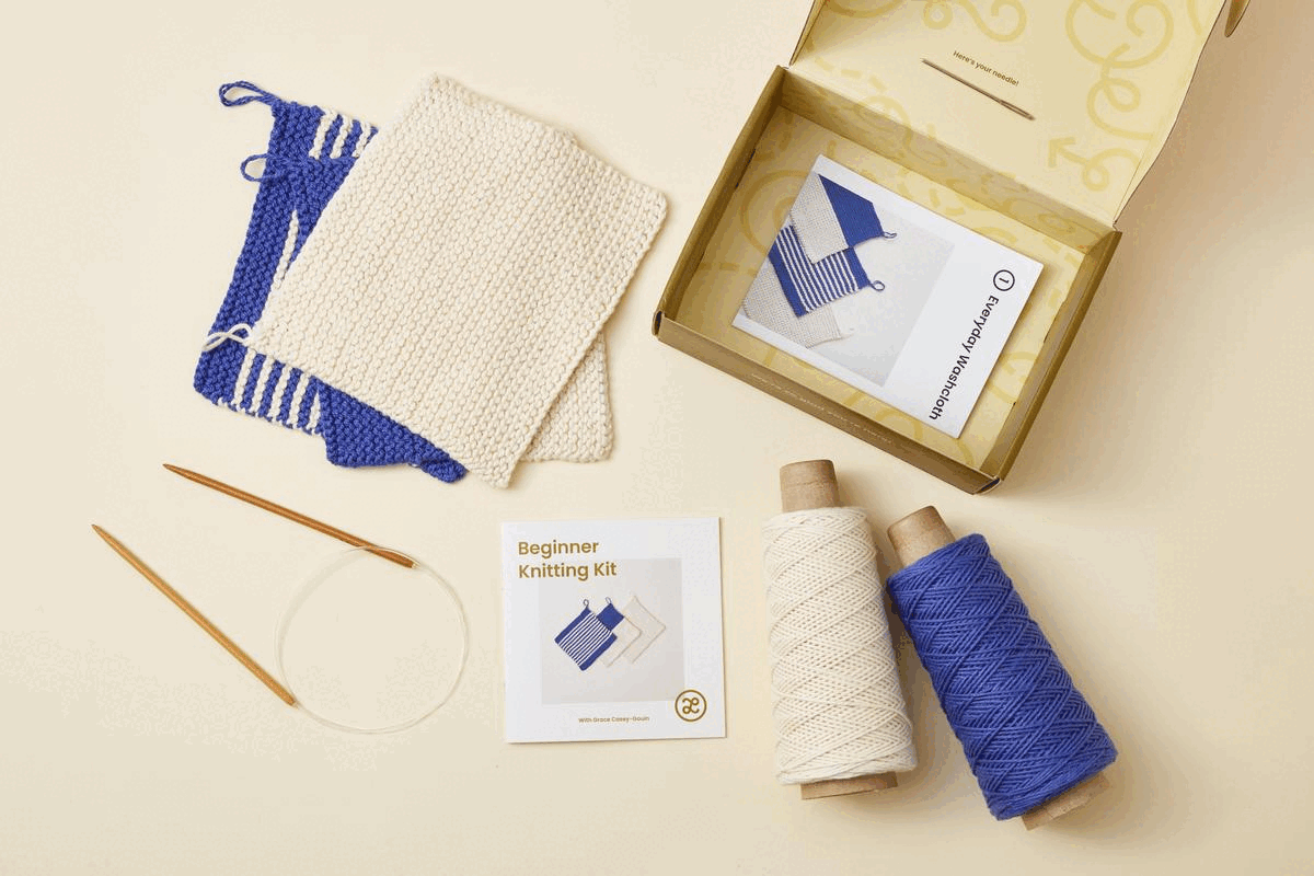 Discover Knitting - Kit & Video Learning With 3 Projects By Grace Casey  Gouin